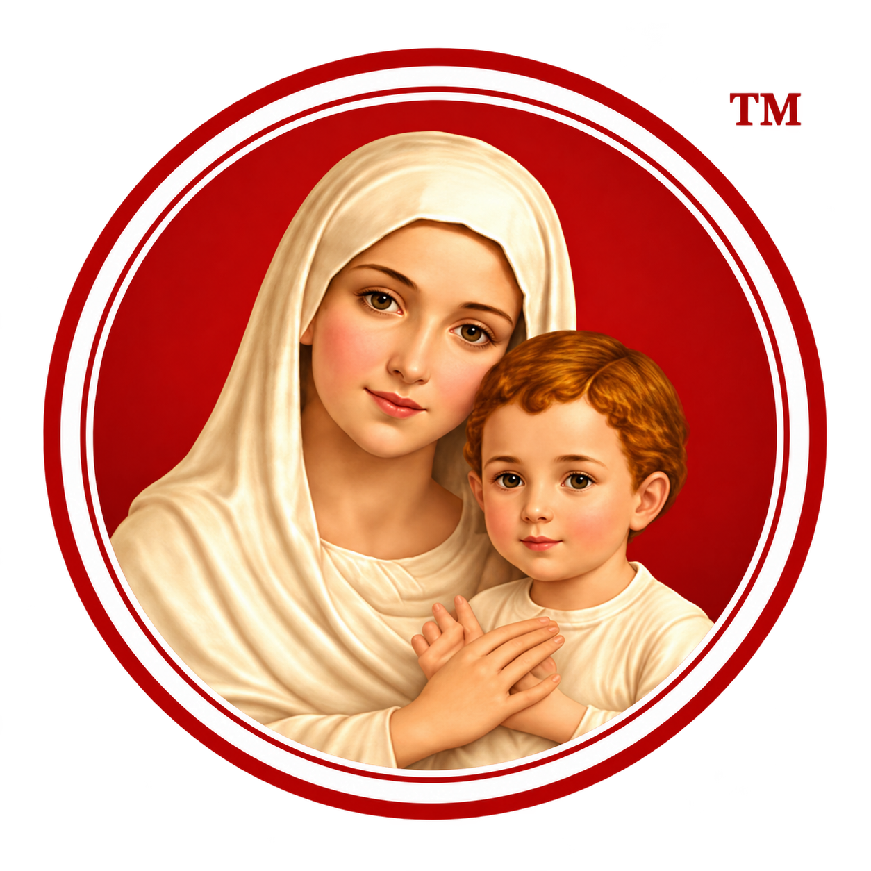 MarianDaily logo featuring the Blessed Virgin Mary and Child Jesus