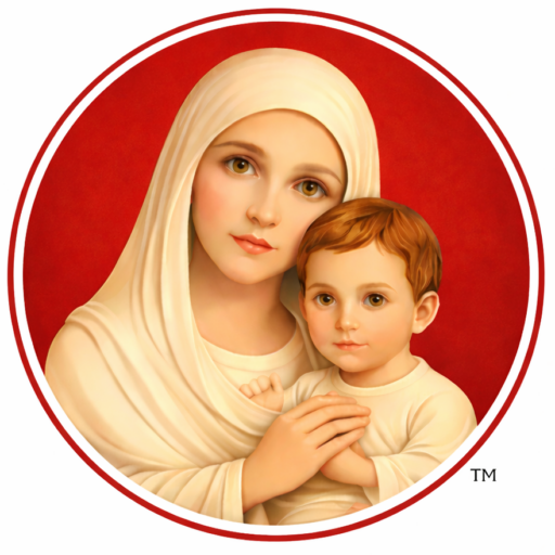 MarianDaily Catholic prayer ministry logo featuring the Blessed Virgin Mary and Child Jesus